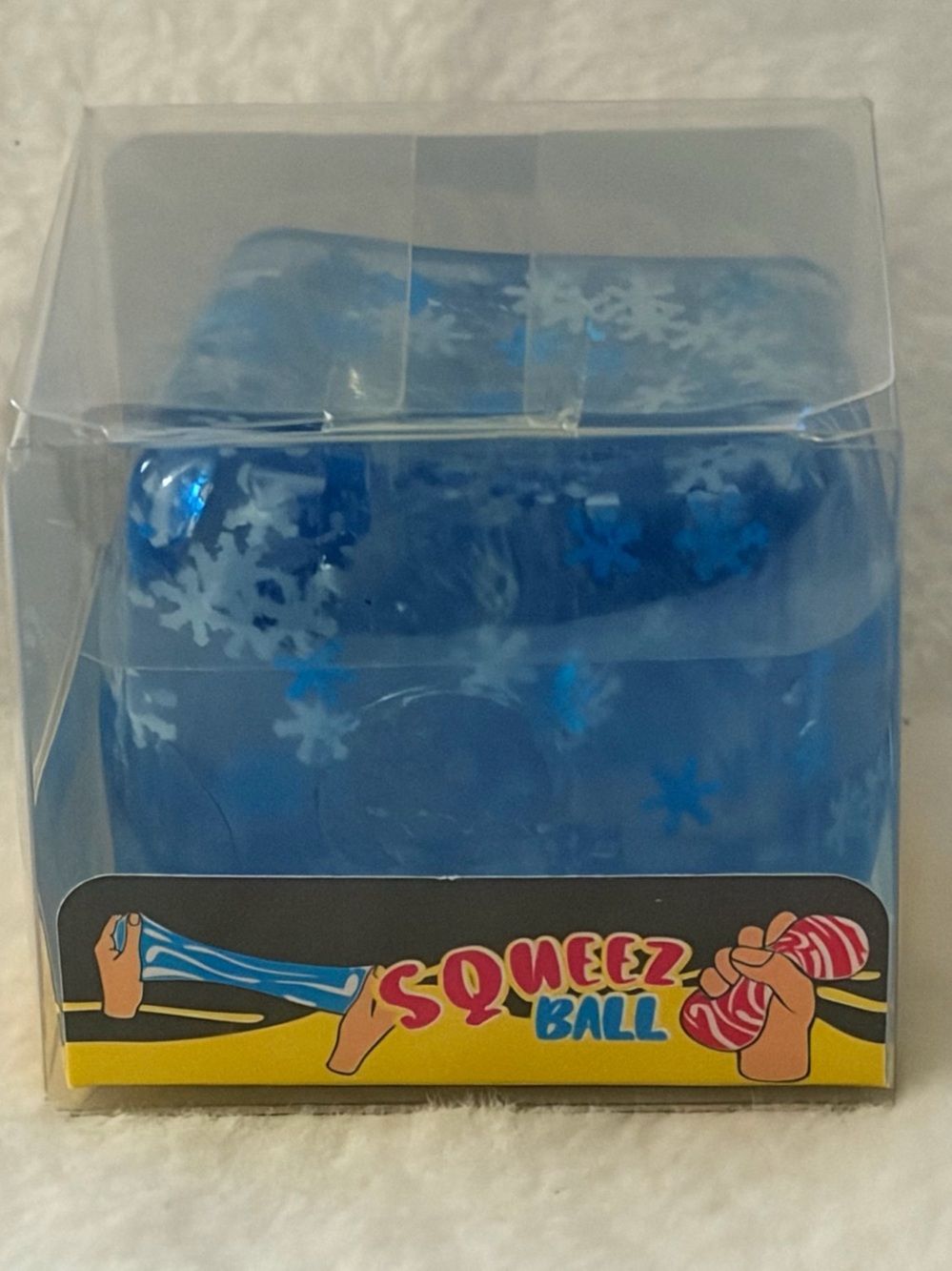Blue Snowflake Squeeze Ball Stress Reliever